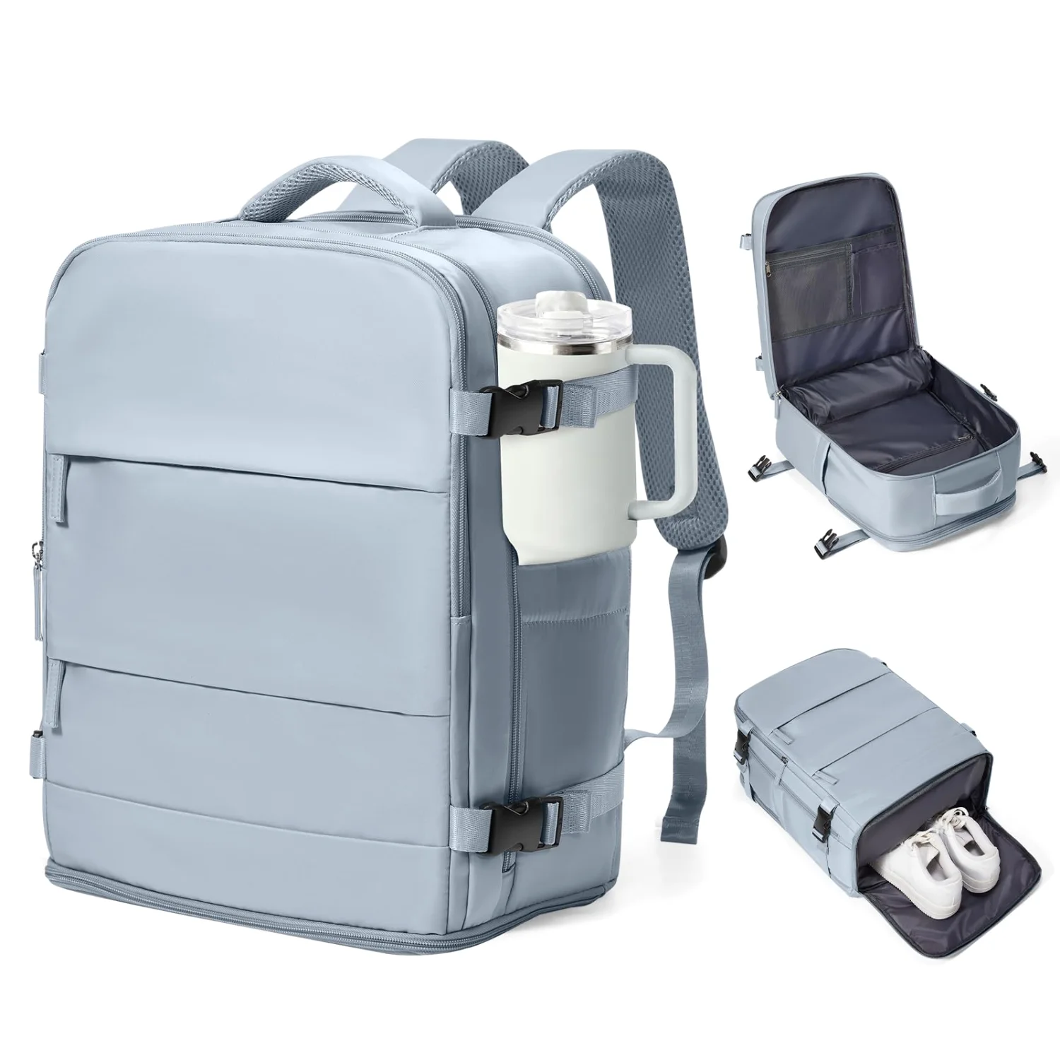 COOWOZ 20L Travel Backpack, Gray Blue