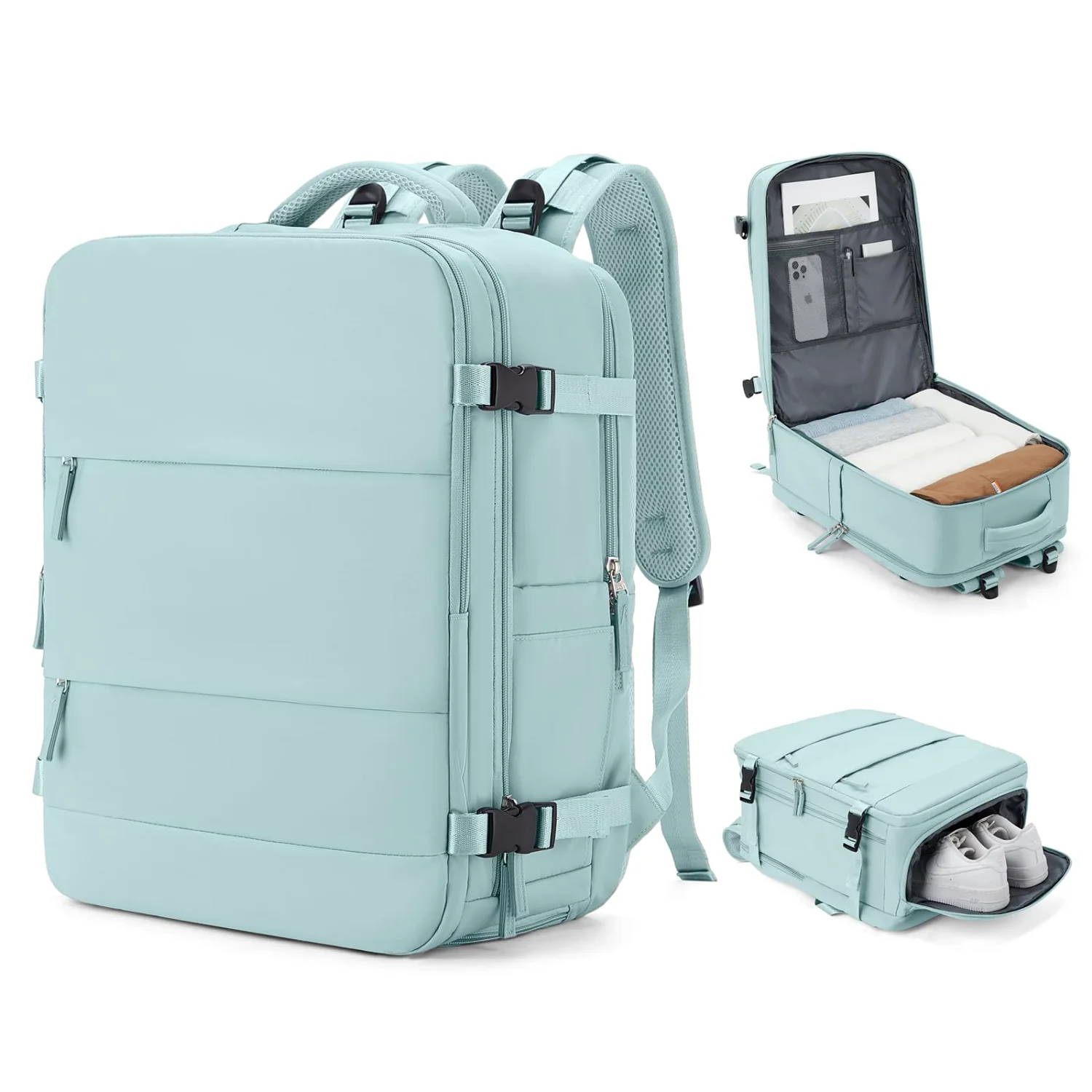 COOWOZ 33L Travel Backpack, Blue