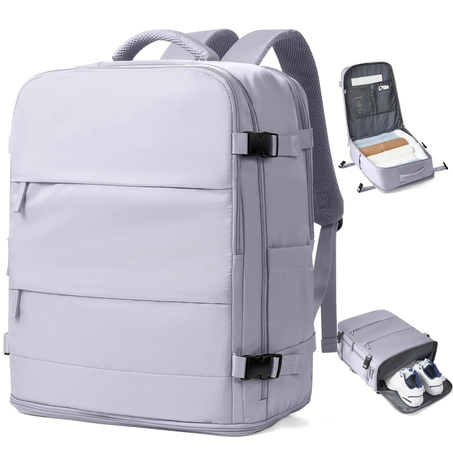 COOWOZ 33L Travel Backpack, Purple