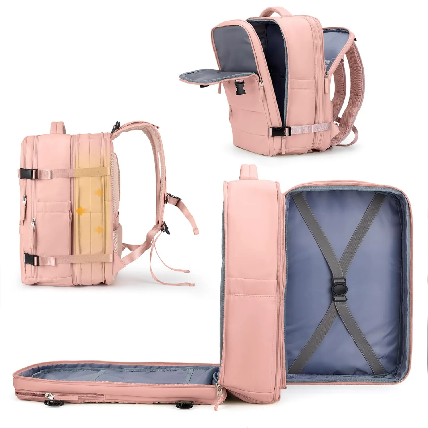 COOWOZ 45L Travel Backpack, Pink