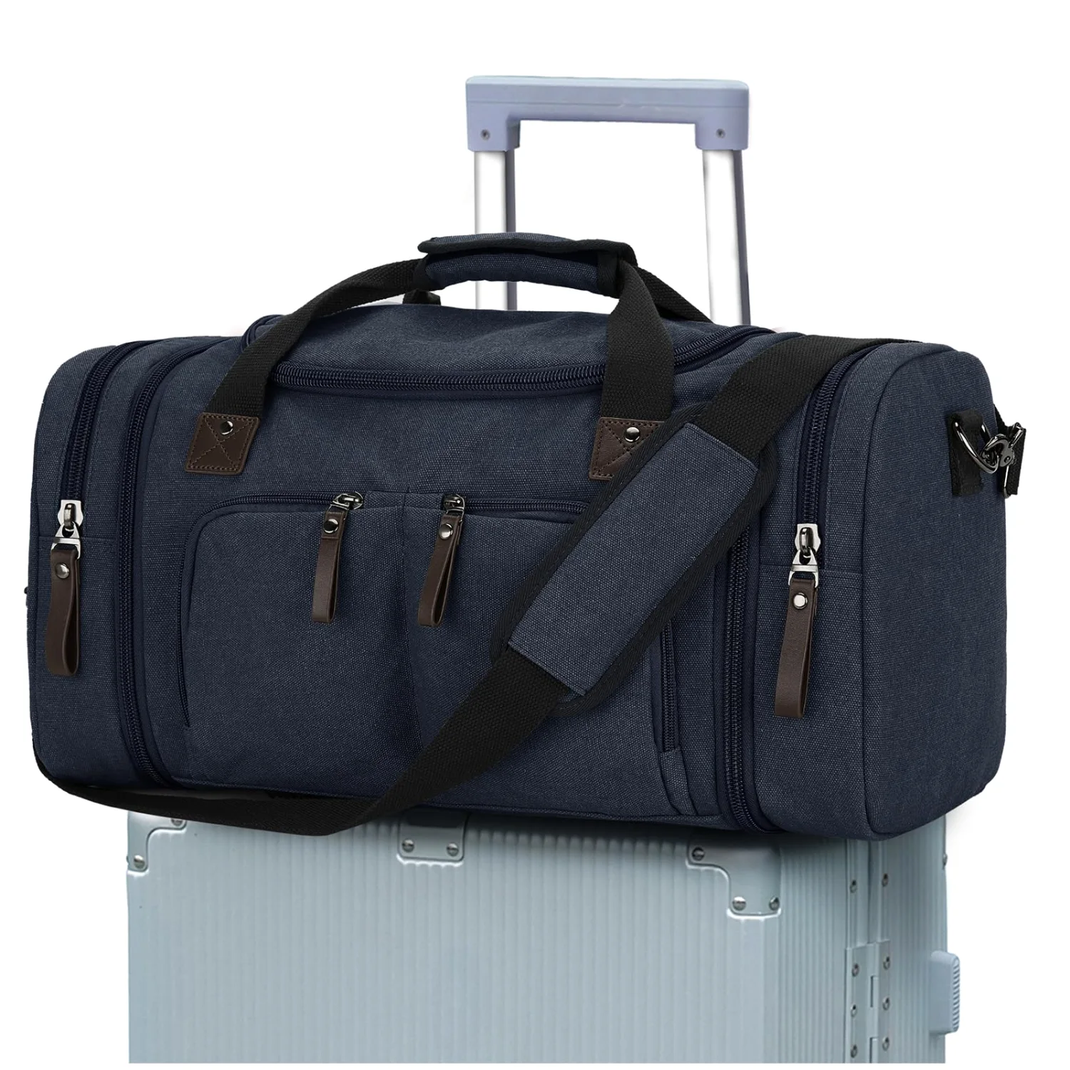COOWOZ 40L Canvas Duffle Bag, Royal Blue