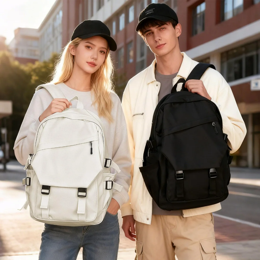 COOWOZ College Backpack, Black, photo 3