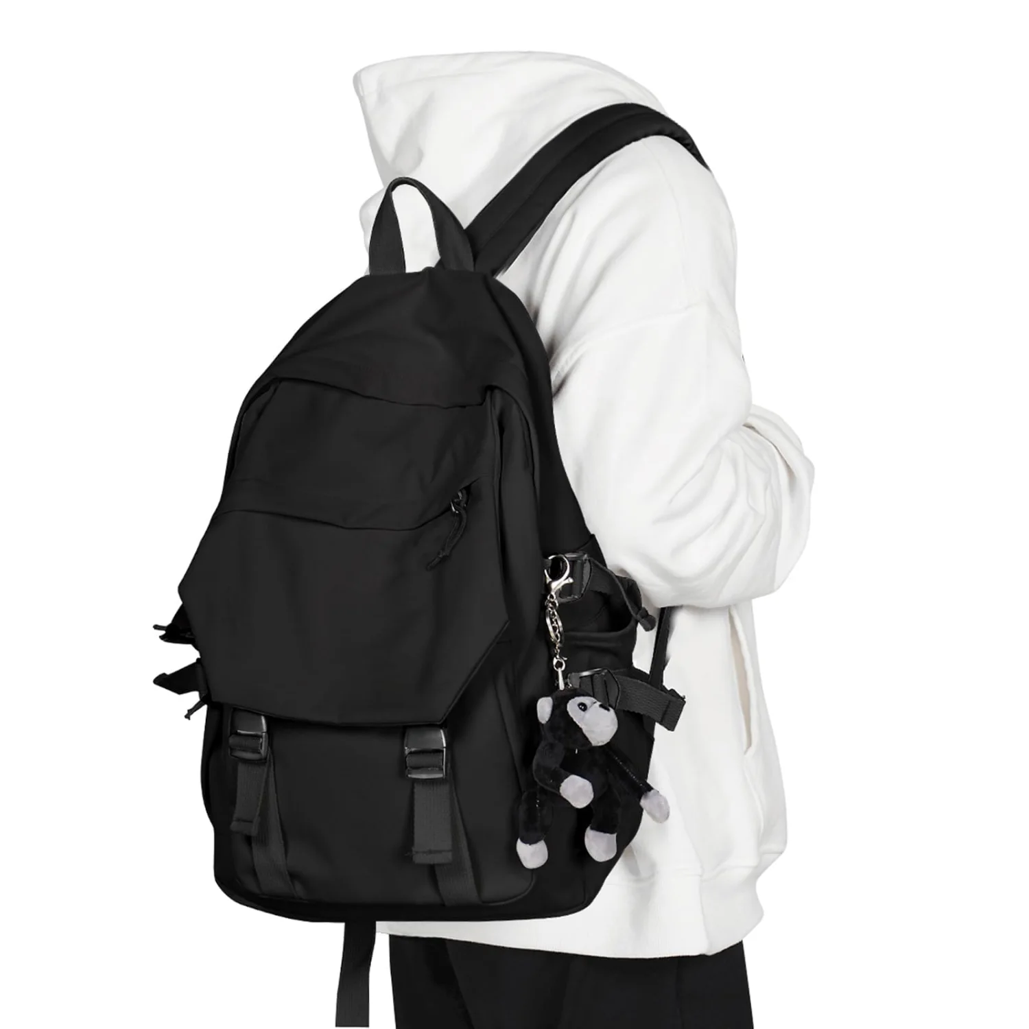 COOWOZ College Backpack, Black