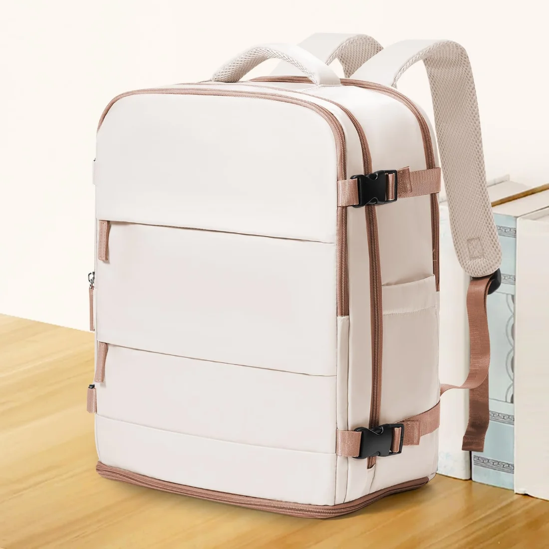 COOWOZ 20L Travel Backpack, Beige Brown, photo 2