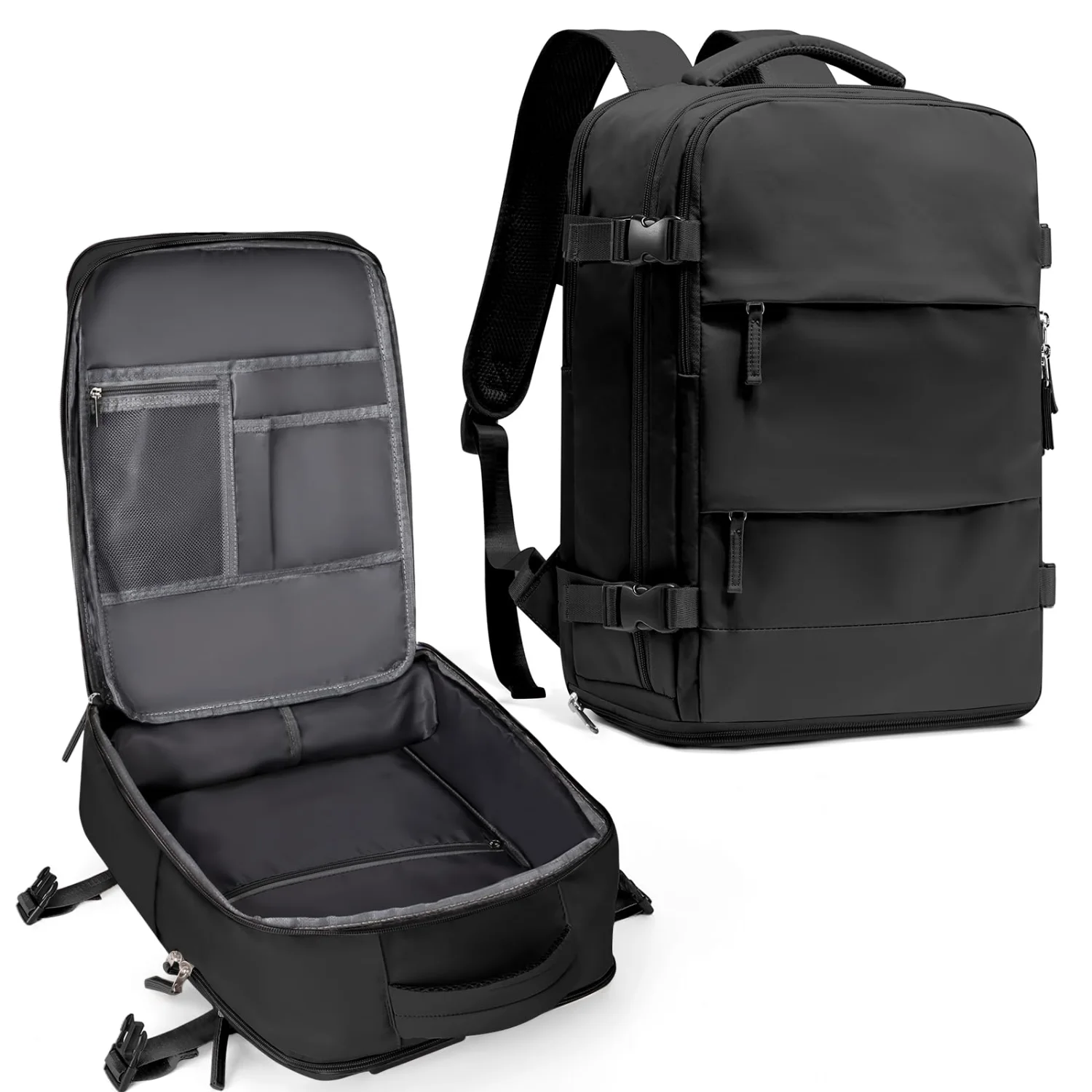 COOWOZ 25L Travel Backpack, Black
