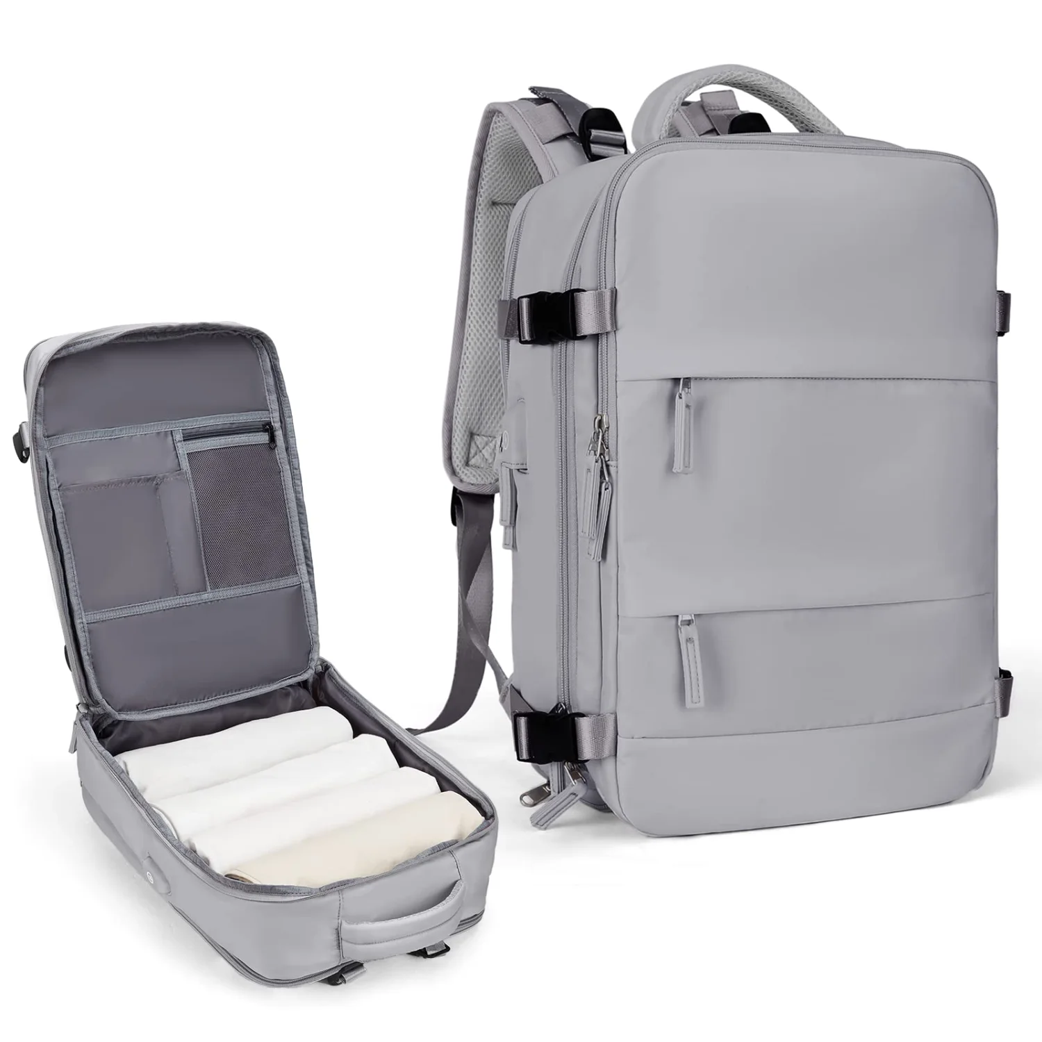 COOWOZ 25L Travel Backpack, Grey