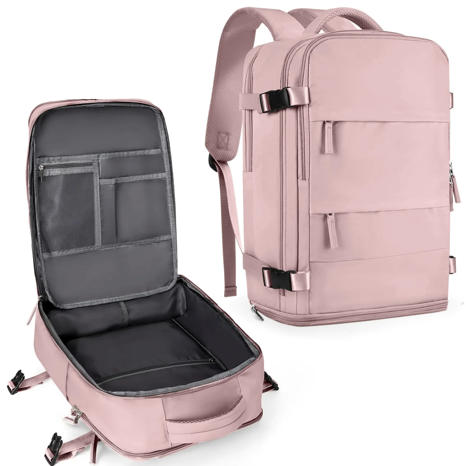 COOWOZ 25L Travel Backpack, Pink Purple