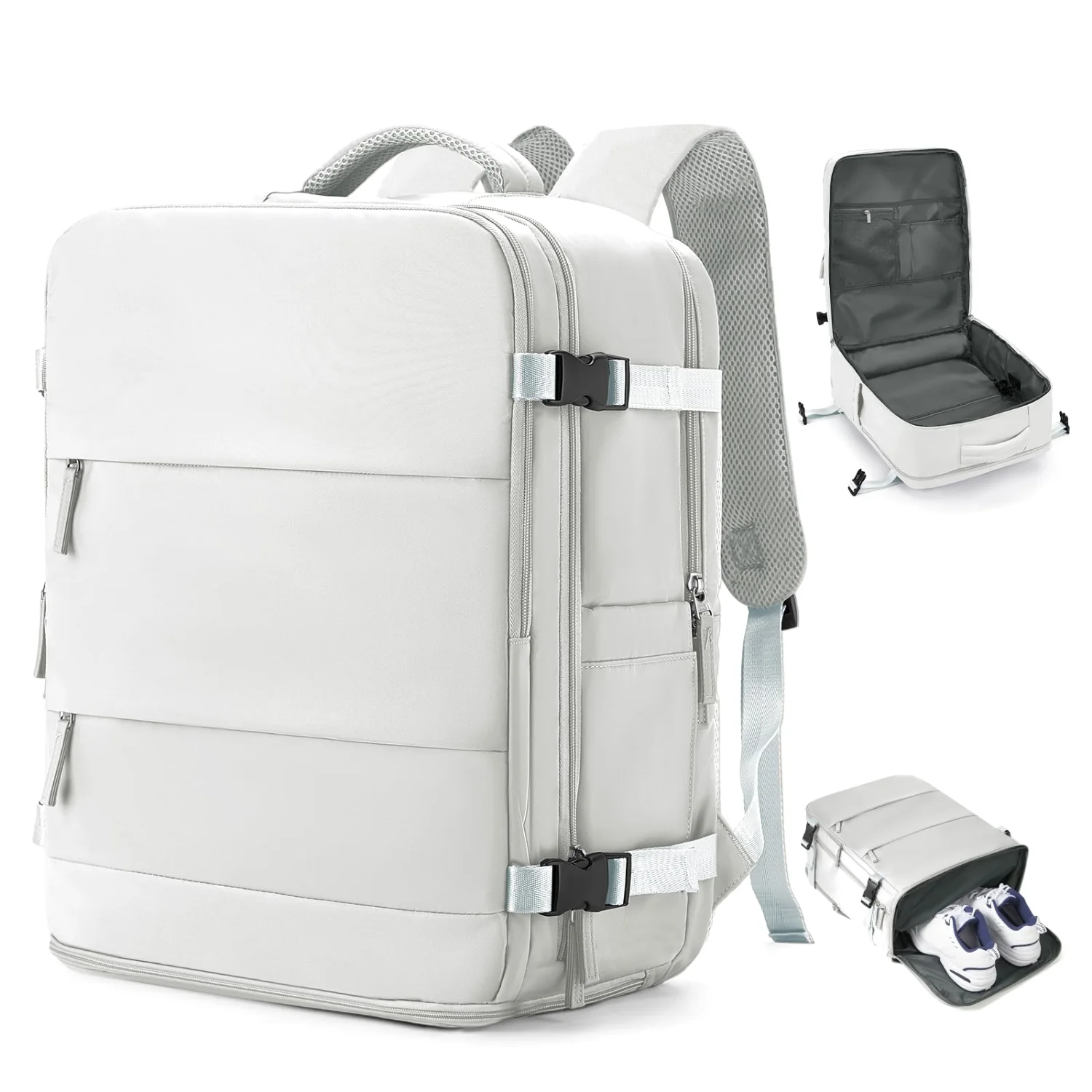 COOWOZ 33L Travel Backpack, Grey