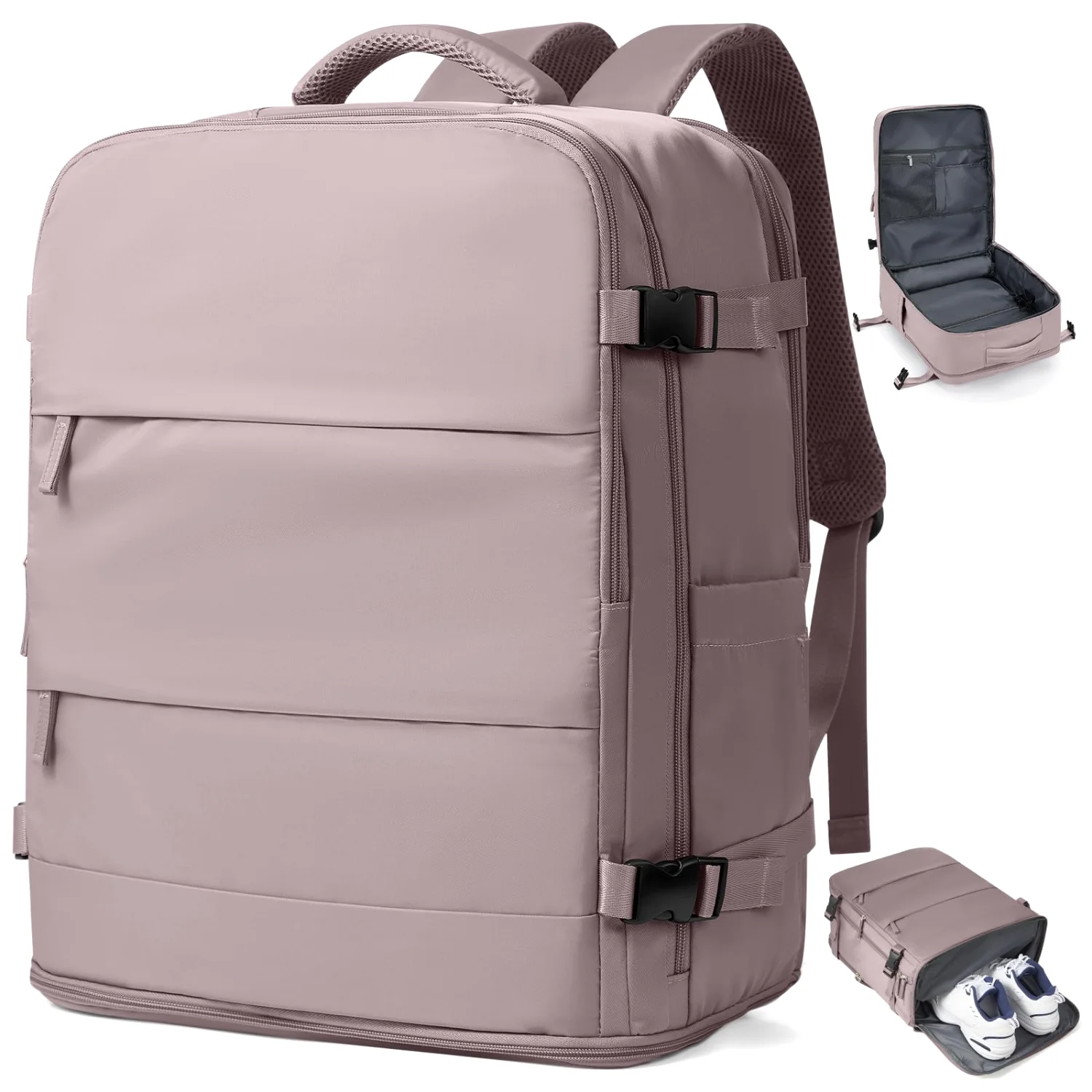 COOWOZ 33L Travel Backpack, Lotus Pink