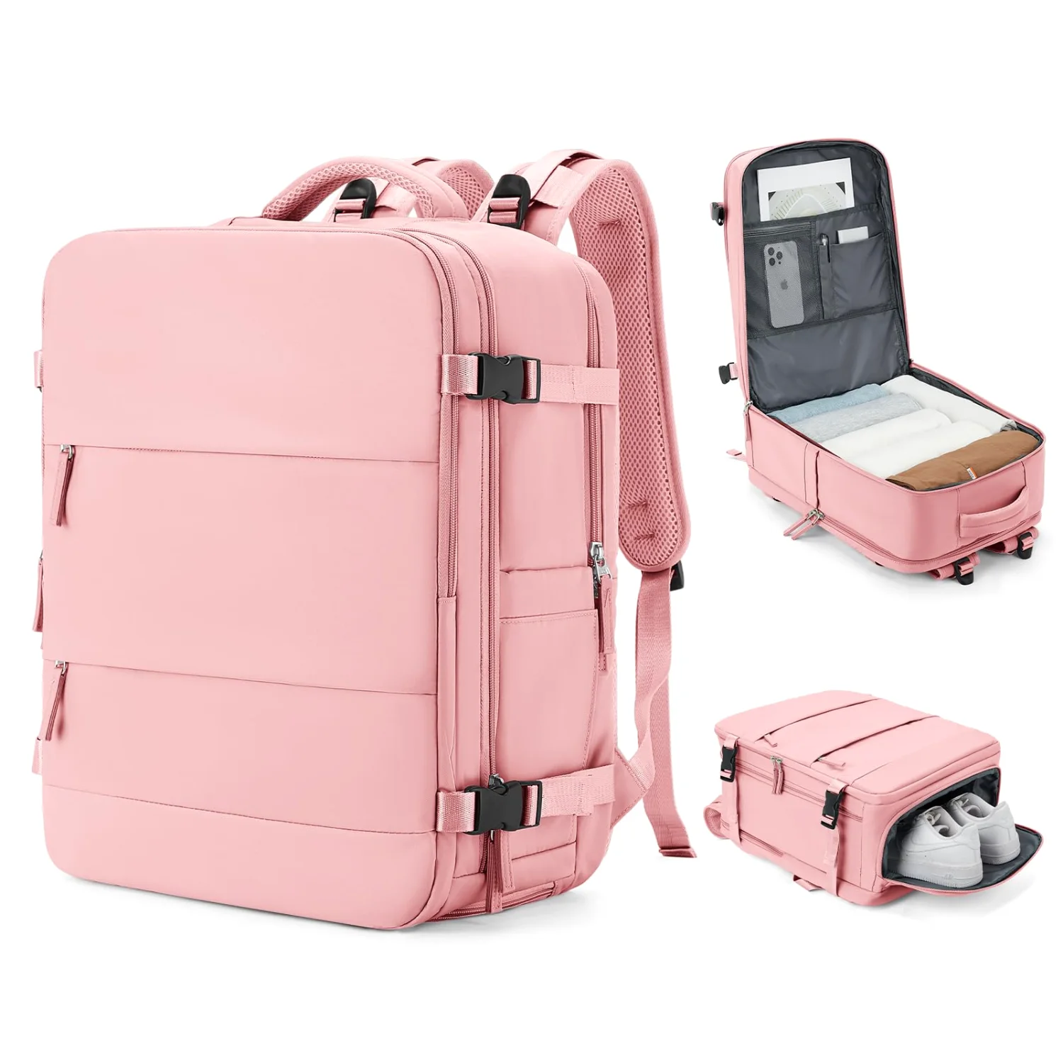 COOWOZ 33L Travel Backpack, Pink