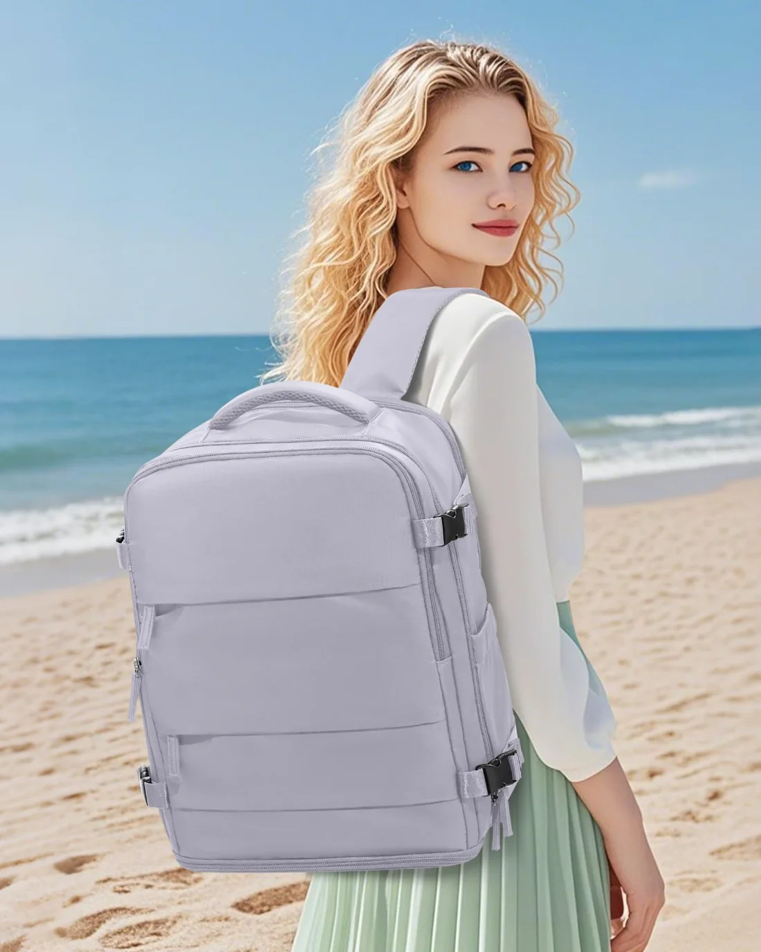 COOWOZ 33L Travel Backpack, Purple, photo 3