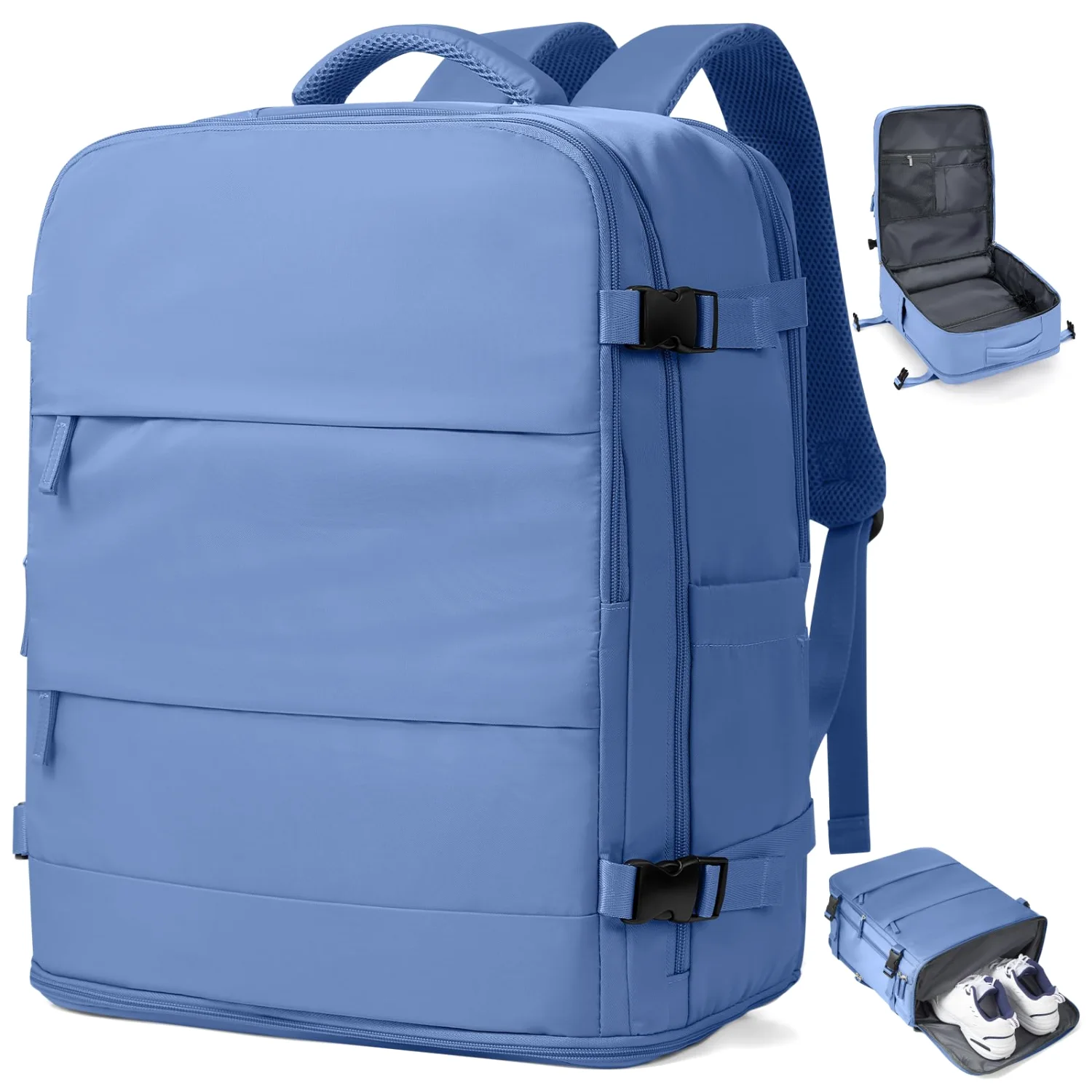 COOWOZ 33L Travel Backpack, Sky Blue