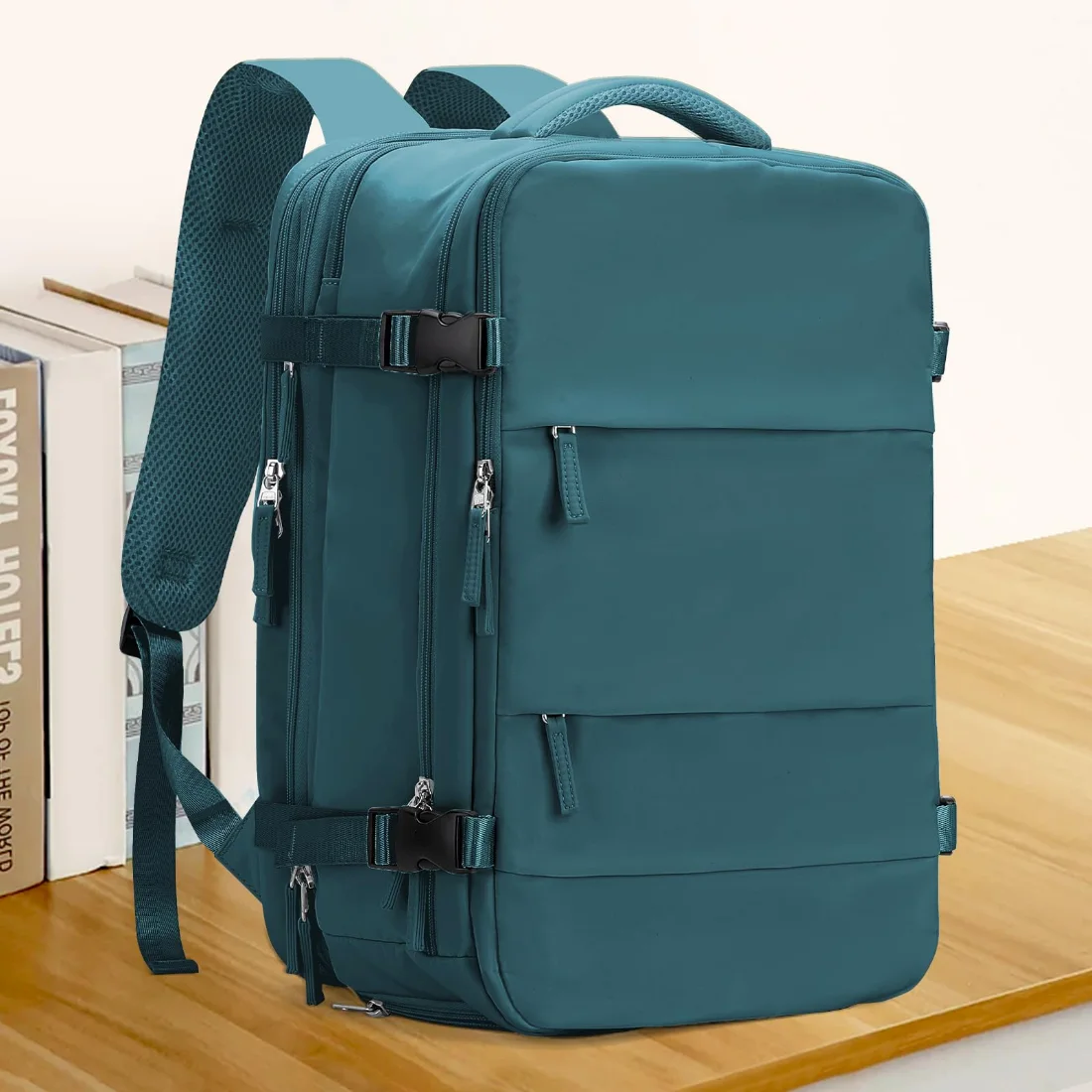 COOWOZ 45L Travel Backpack, Peacock Blue, photo 2