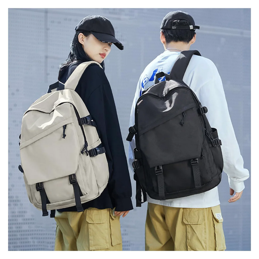 COOWOZ College Backpack, Large, Khaki, photo 2