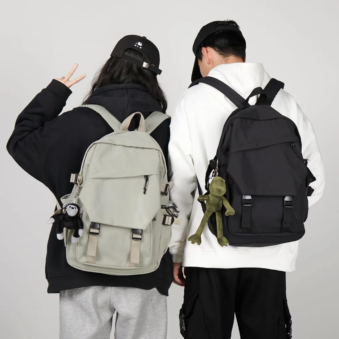 COOWOZ College Backpack, Grey Green, photo 2