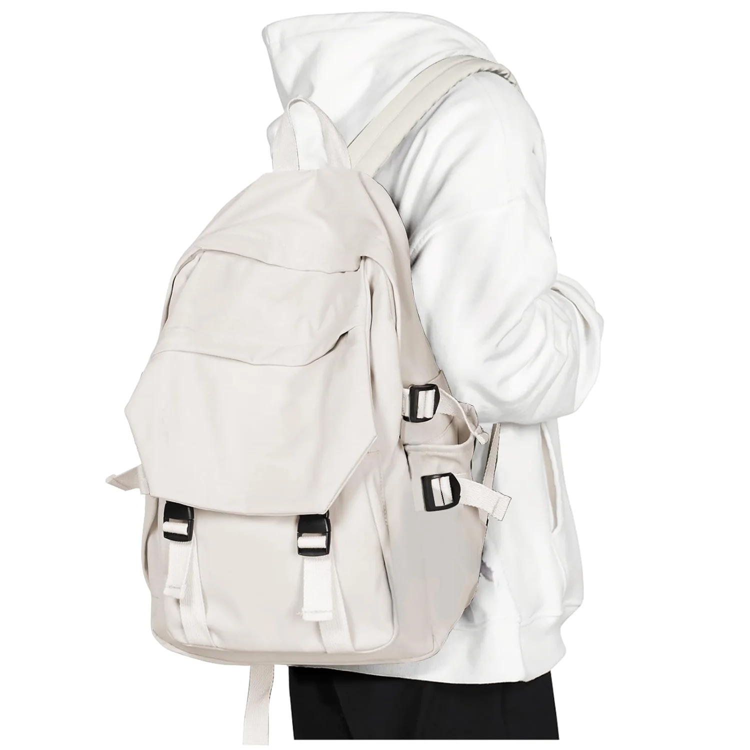 COOWOZ College Backpack, White