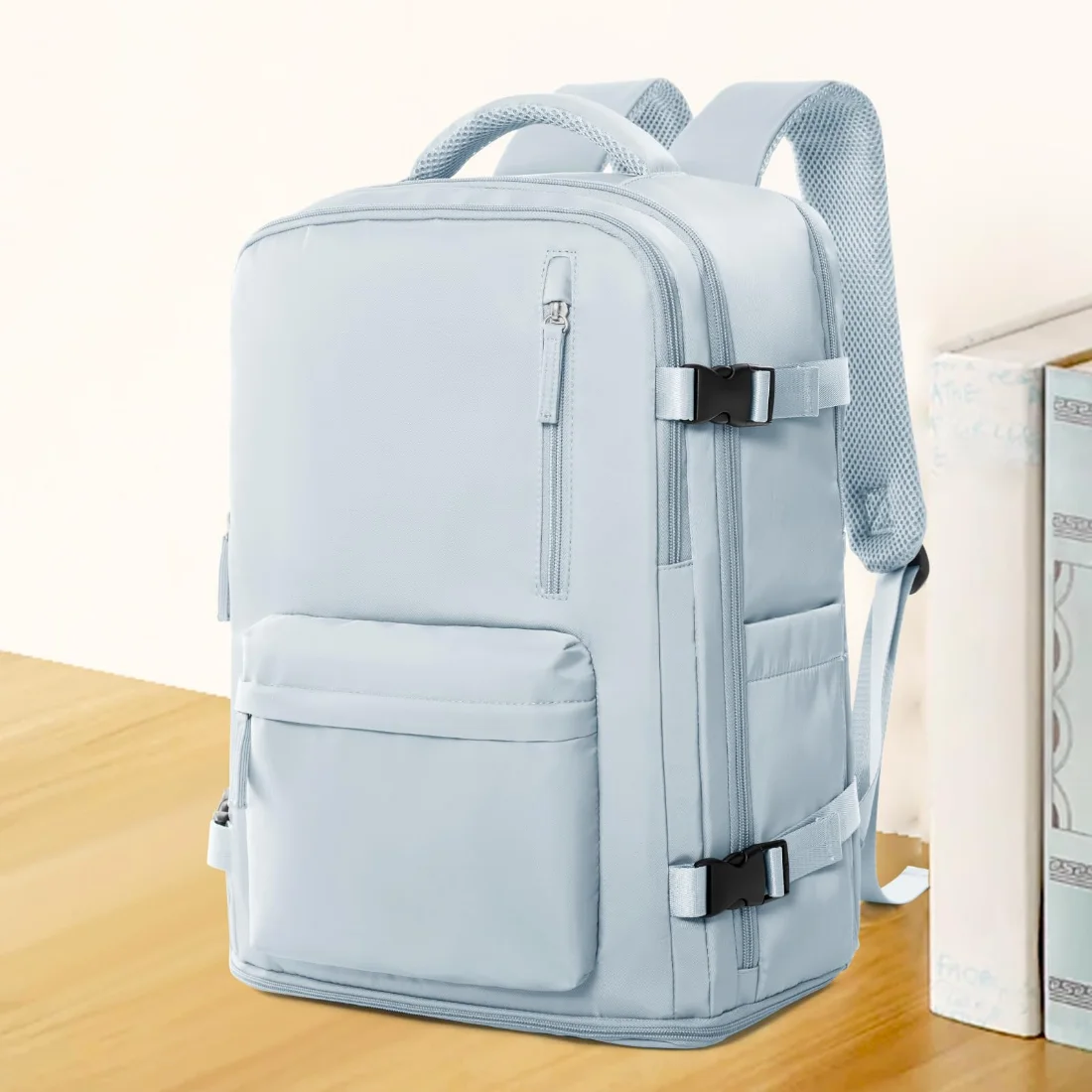 COOWOZ Front-Pocket Carry-On Backpack, Blue, photo 2